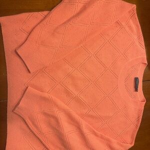 Vineyard Vines Women's Peach Crew Neck Sweater 100% Cashmere